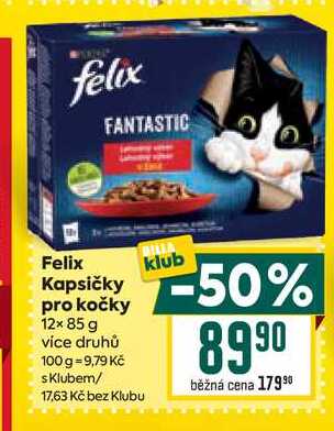 Felix Kapsičky pro kočky 12x85 g 