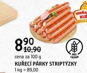 Kuřecí párky striptýzky 100g