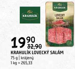 Krahulík Lovecký salám 75g