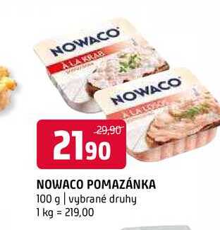 Nowaco pomazánka 100g vybrané druhy 