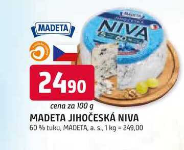 MADETA JIHOČESKÁ NIVA 60% tuku, 100g