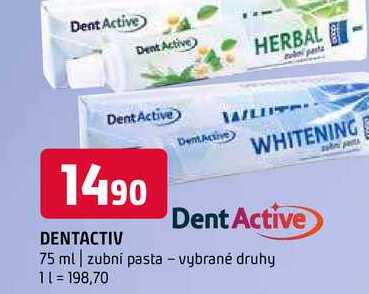 Dent Active 75 ml zubní pasta vybrané druhy