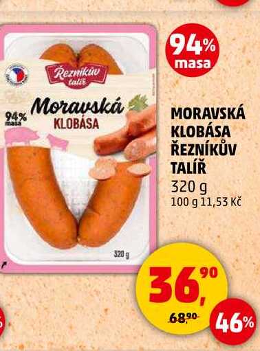 MORAVSKÁ KLOBÁSA ŘEZNÍKŮV TALÍŘ, 320 g 