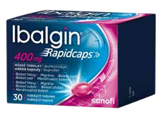 IBALGIN® RAPIDCAPS 400 mg, 30 měkkých tobolek