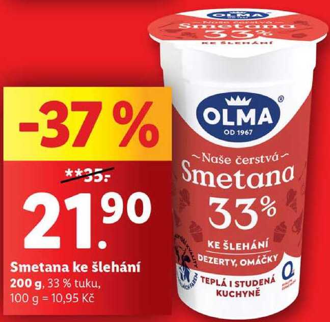 Smetana ke šlehání, 200 g