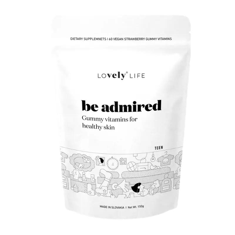 Vely Gumové vitamíny pro zdravou pleť Be admired jahoda, 60 ks