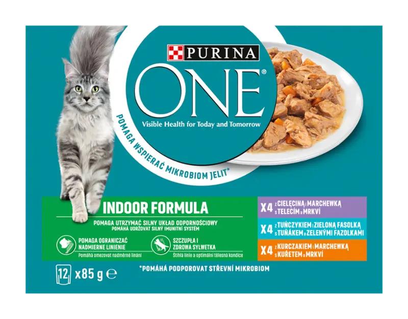 PURINA Mini filetky s telecím a mrkví, s kuřetem a mrkví, s tuňákem a fazolkami 12x 85 g, 1.02 kg