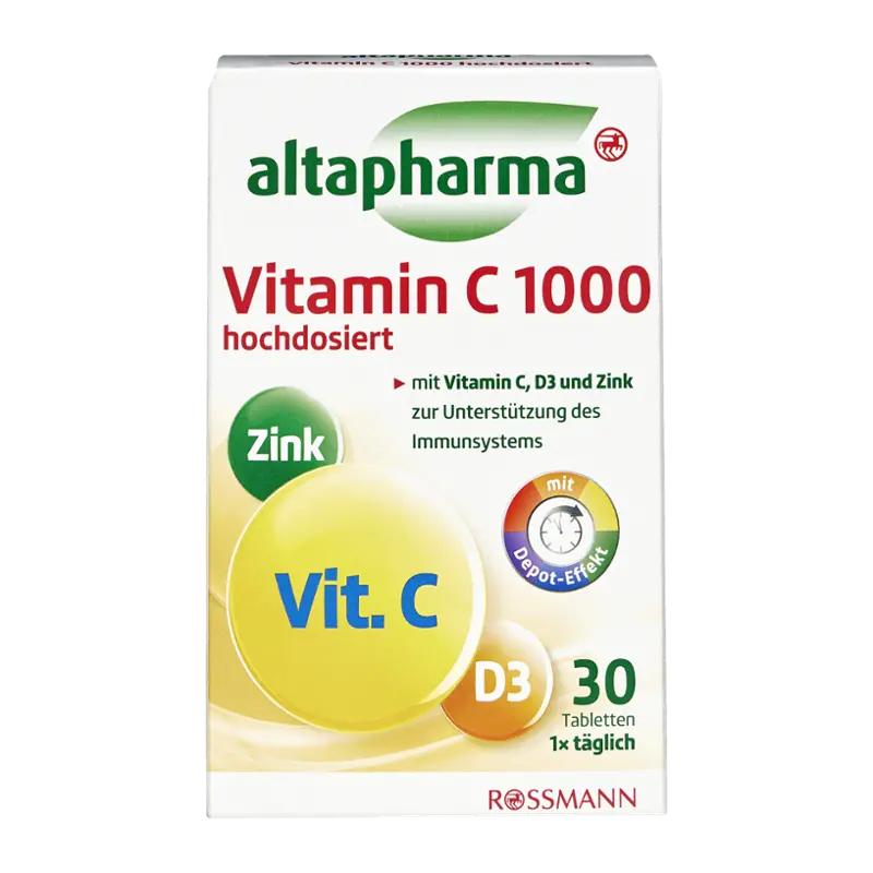 altapharma Vitamin C 1000 + D3 + Zinek, 30 ks