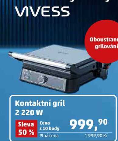 VIVESS Kontaktní gril 2 220 W