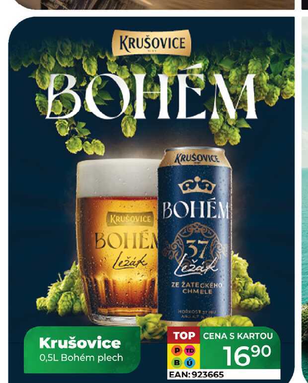 Krušovice 0,5L Bohém plech 