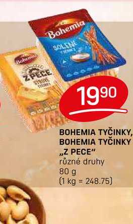 BOHEMIA TYČINKY „Z PECE" různé druhy 80 g