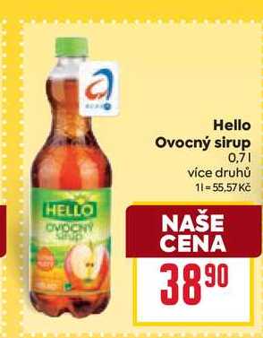 Hello Ovocný sirup 0,7l