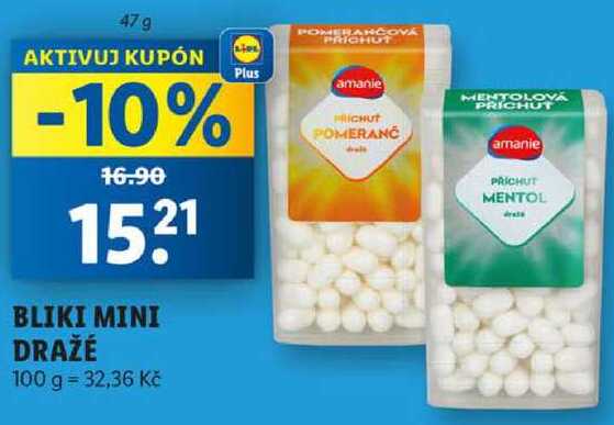 BLIKI MINI DRAŽÉ, 47 g