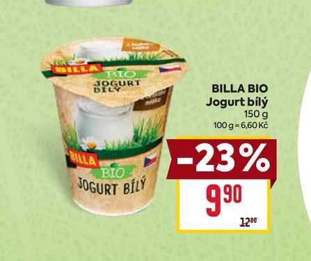 BILLA BIO Jogurt bílý 150 g 