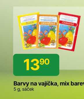 Barvy na vajíčka, mix barev 5 g, sáček 