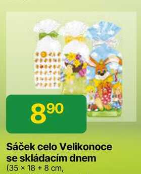 Sáček celo Velikonoce se skládacím dnem (35 x 18 +8 cm 