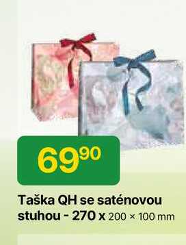 Taška QH se saténovou stuhou - 270 x 200 x 100 mm 