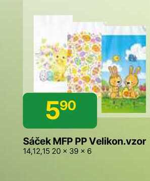 Sáček MFP PP Velikon.vzor 14,12,15 20 x 39 × 6 