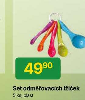 Set odměřovacích lžiček 5 ks, plast 