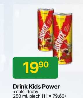 Drink Kids Power +další druhy 250 ml, plech 