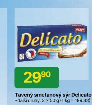 Delicato Tavený smetanový sýr 3x50g