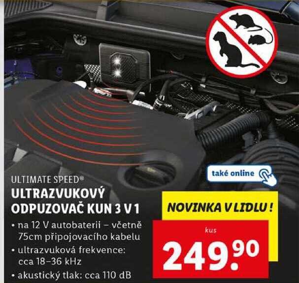 ULTRAZVUKOVÝ ODPUZOVAČ KUN 3 V 1