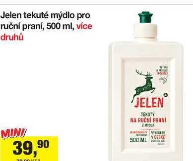 Jelen tekuté mýdlo pro ruční praní, 500 ml, více druhů