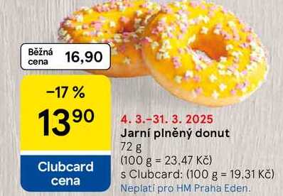 Jarní plněný donut, 72 g  