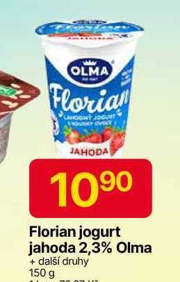 OLMA Florian jogurt jahoda 2,3% 150g