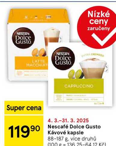 Nescafé Dolce Gusto Kávové kapsle, 88-187 g, více druhů 