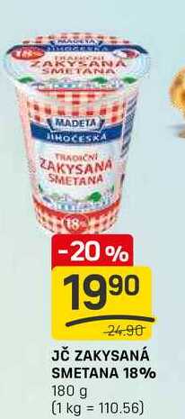 JČ ZAKYSANÁ SMETANA 18% 180 g