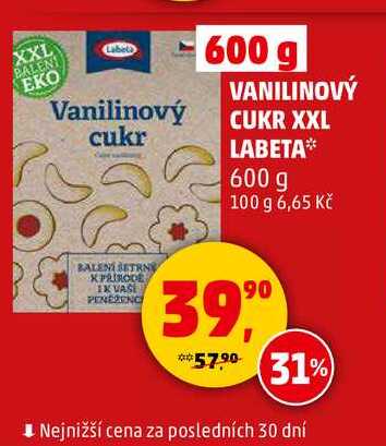 VANILINOVÝ CUKR XXL LABETA, 600 g