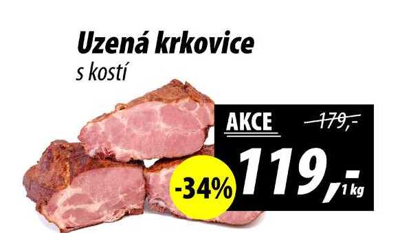 Uzená krkovice s kostí, 1 kg 