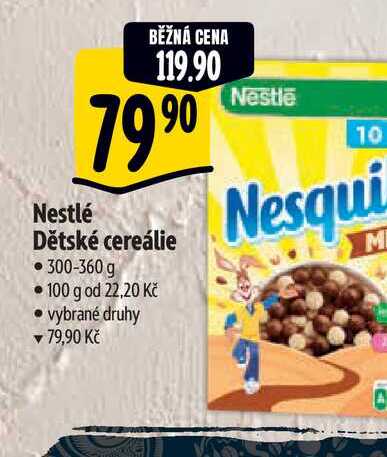 Nestlé  Dětské cereálie  300-360 g  