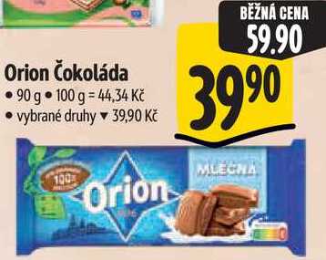 Orion Čokoláda, 90 g