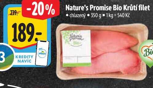 Nature's Promise Bio Krůtí filet, 350 g