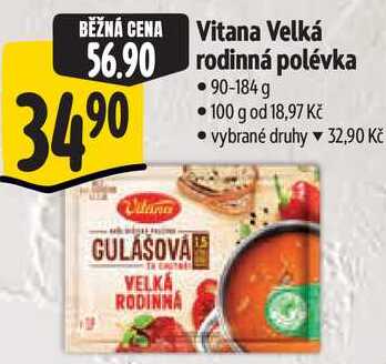 Vitana Velká rodinná polévka, 90-184 g 