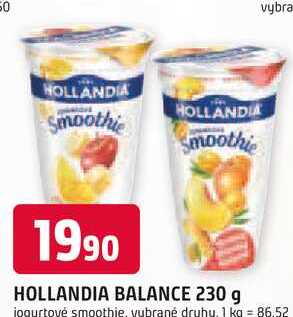 HOLLANDIA BALANCE 230 g jogurtové smoothie