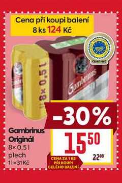 Gambrinus Originál 8x0,51 plech 