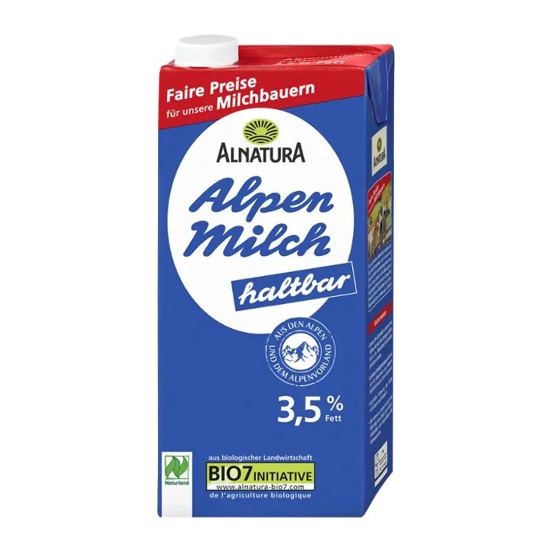 Alnatura BIO Trvanlivé alpské mléko 3,5 % tuku, 1 l