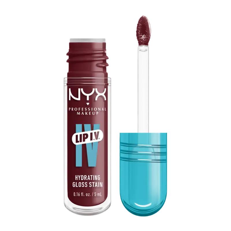 NYX Professional Makeup Lesk na rty Lip IV Hydrating Gloss Stain 08 Drippin' In Rose, 1 ks