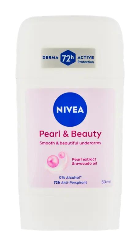 NIVEA Antiperspirant tuhý pro ženy Pearl & Beauty, 50 ml