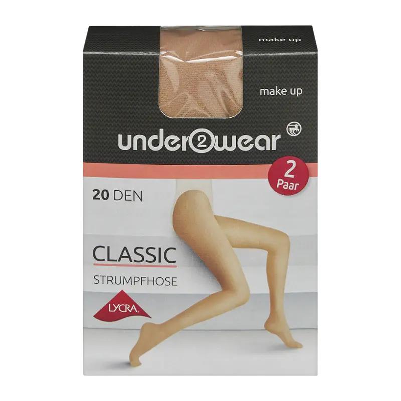 under2wear Punčochy 2pack tělové 20 DEN vel. M, 2 ks