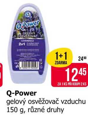 Q-Power gelový osvěžovač vzduchu 150 g, různé druhy 