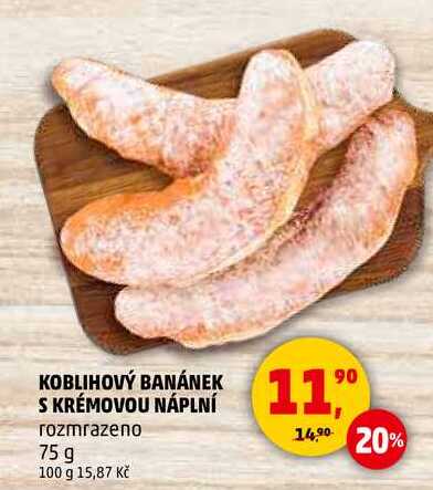 KOBLIHOVÝ BANÁNEK S KRÉMOVOU NÁPLNÍ, 75 g