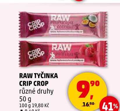 RAW TYČINKA CRIP CROP různé druhy, 50 g 