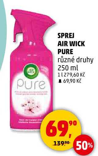 SPREJ AIR WICK PURE různé druhy, 250 ml 