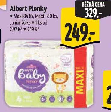 Albert Plenky, Maxi 84 ks, Maxi+ 80 ks, Junior 76 ks  v akci