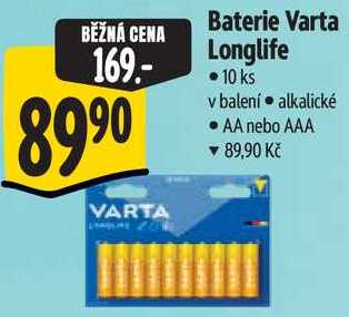 Baterie Varta Longlife, 10 ks 
