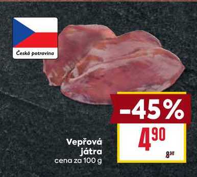 Vepřová játra cena za 100g
